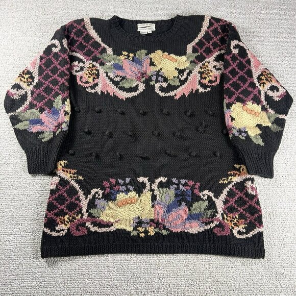 Jennifer Reed | Sweaters | Vintage Jennifer Reed Flower Hand Knitted ...